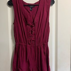 Lace Up Front Summer Romper